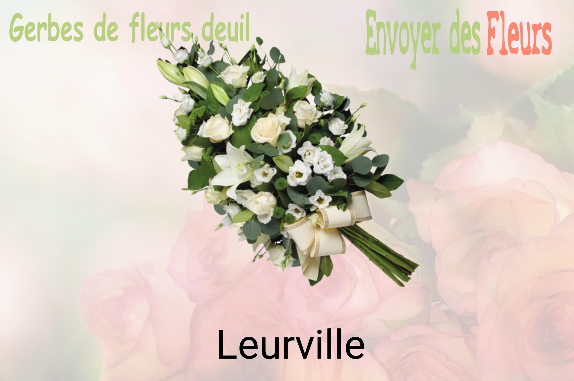 Gerbe de fleurs de deuil livrée à Leurville